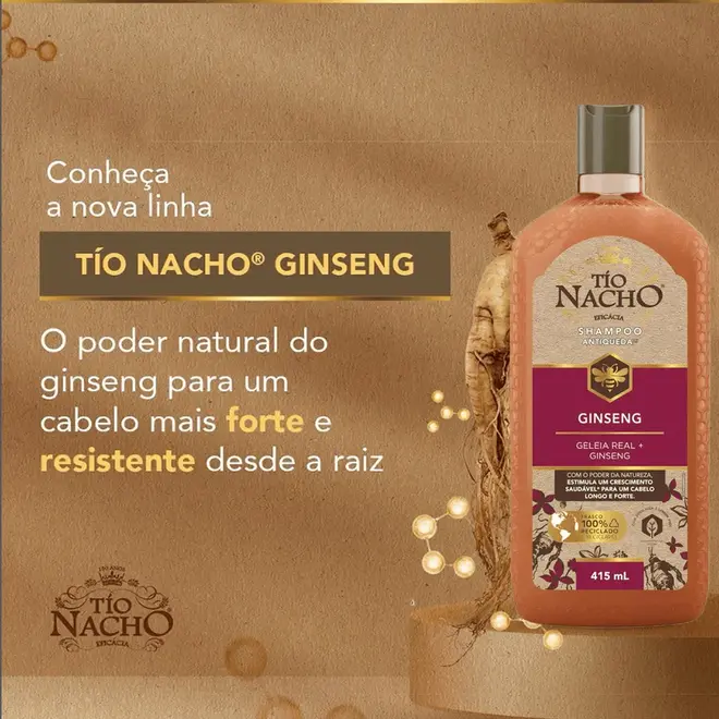 Shampoo Tio Nacho Ginseng 415ml