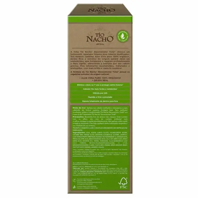 Shampoo Tio Nacho Antiqueda Reconstrutor Total 415ml.