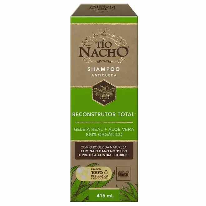 Shampoo Tio Nacho Antiqueda Reconstrutor Total 415ml.