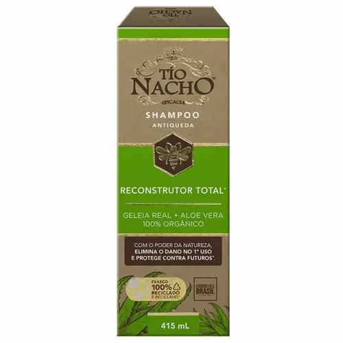 Shampoo Tio Nacho Antiqueda Reconstrutor Total 415ml.