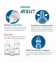 Bico Mamadeira Avent Ant.colica 3.0 C/2 T2 - Philips Avent