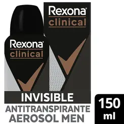 Desodorante Aerosol Rexona Clinical Men Invisible 150ml.
