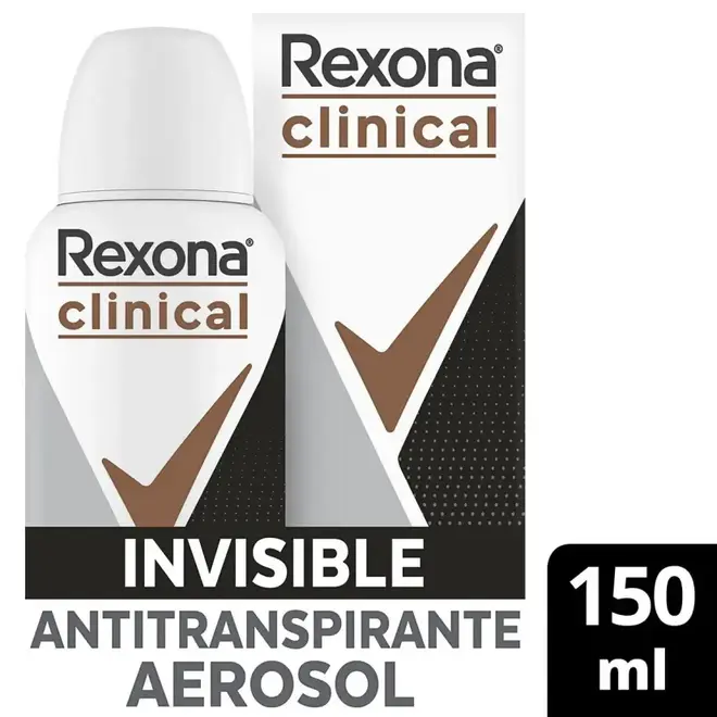 Desodorante Aerosol Rexona Clinical Women Invisible 150ml