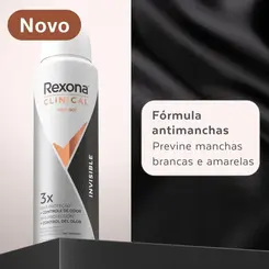Desodorante Aerosol Rexona Clinical Women Invisible 150ml