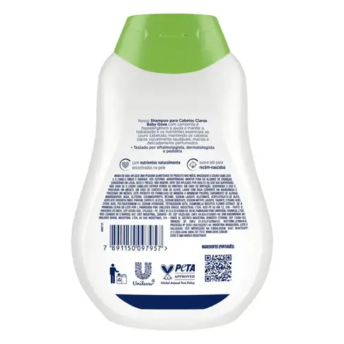Shampoo Dove Baby Cabelo Claro 400ml