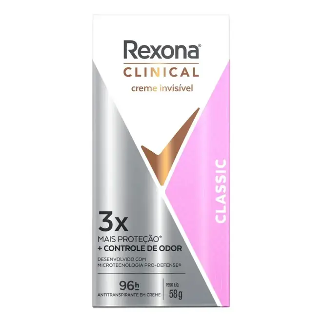 Desodorante Rexona Clinical Creme Classic Feminino 58G