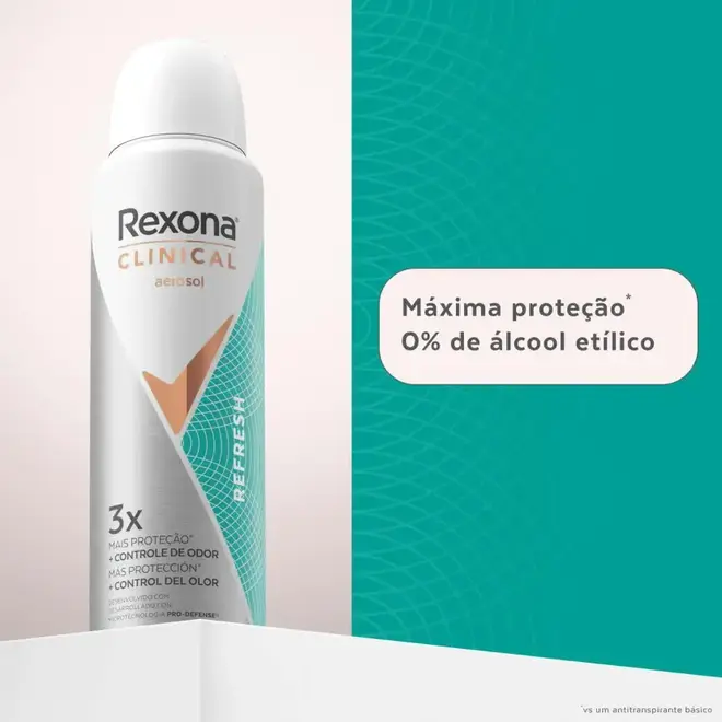Desodorante Aerosol Rexona Clinical Women Refresh 150ml