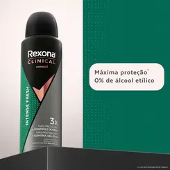 Desodorante Rexona Aerosol Clinical Men Intense Fresh 150ml