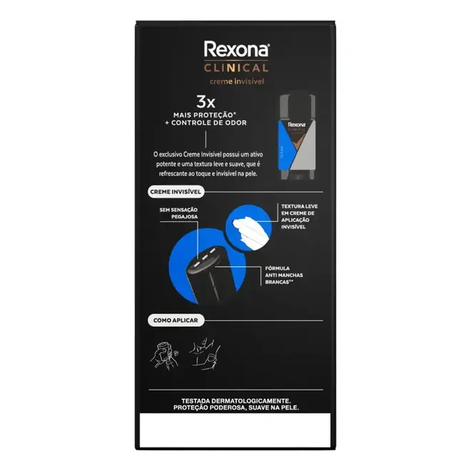 Desodorante Creme Rexona Clinical Men Clean 58g