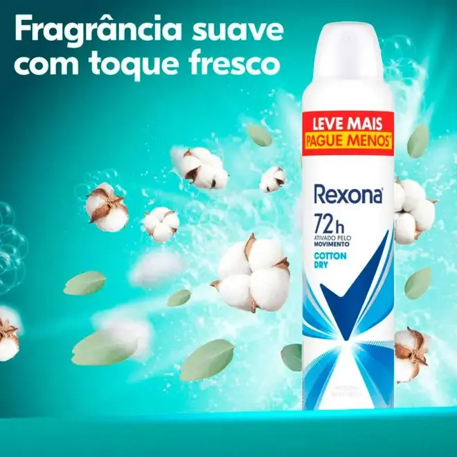 Desodorante Aerosol Rexona Fem Cotton Dry 250ml