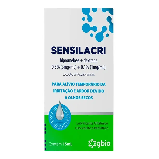 Sensilacri Hipromelose 3mg/ml + Dextrana 1mg/ml Gotas 15ml GBIO